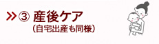 産後ケア（自宅出産でも同様）